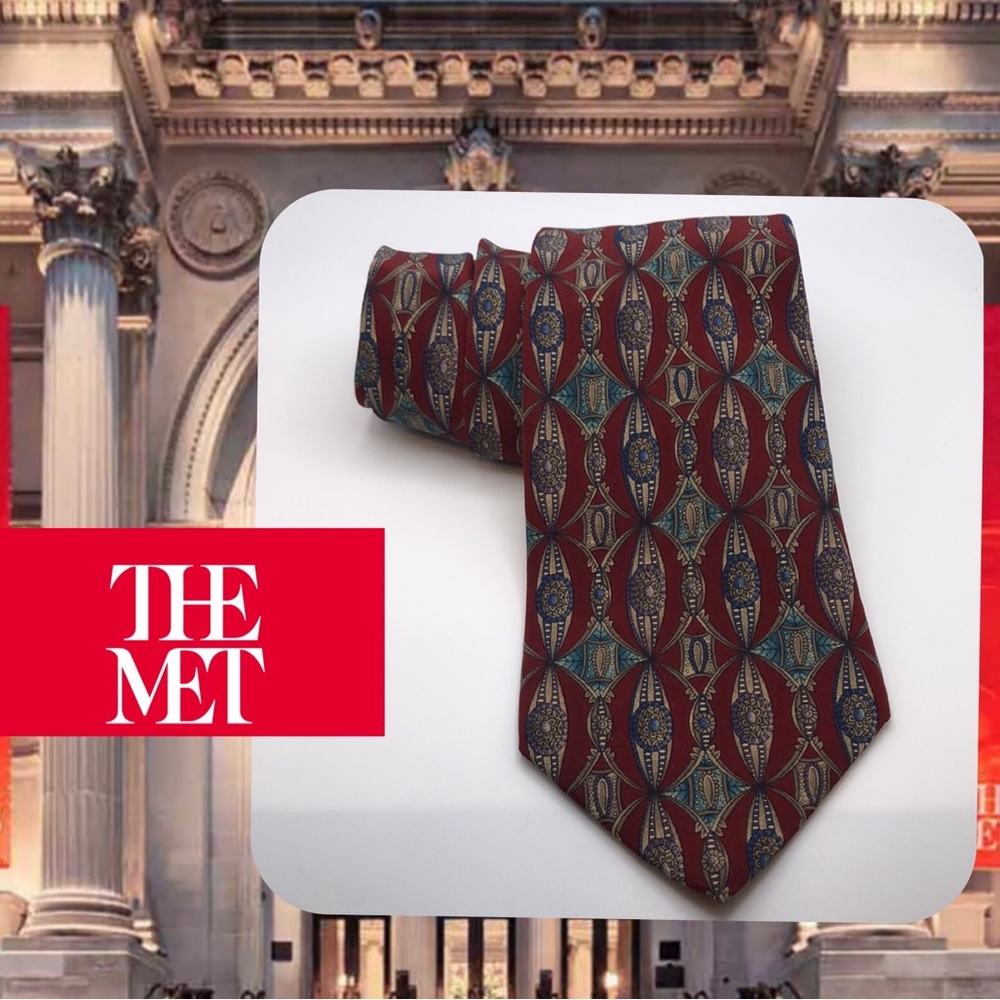 The Metropolitan Museum of Art Silk Tie 4”VTG EC